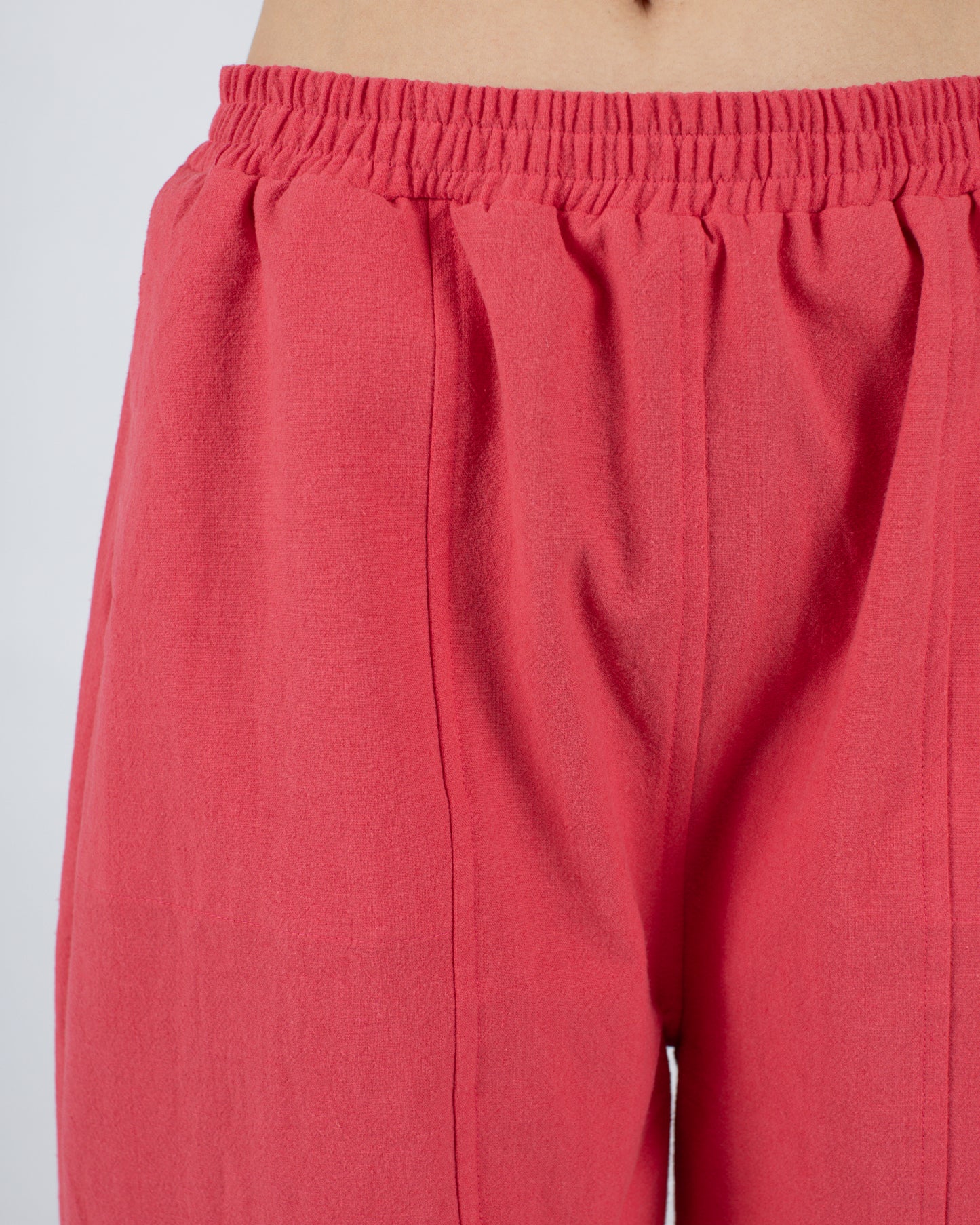 Abe Pant, Cherry Cotton-Linen Deadstock