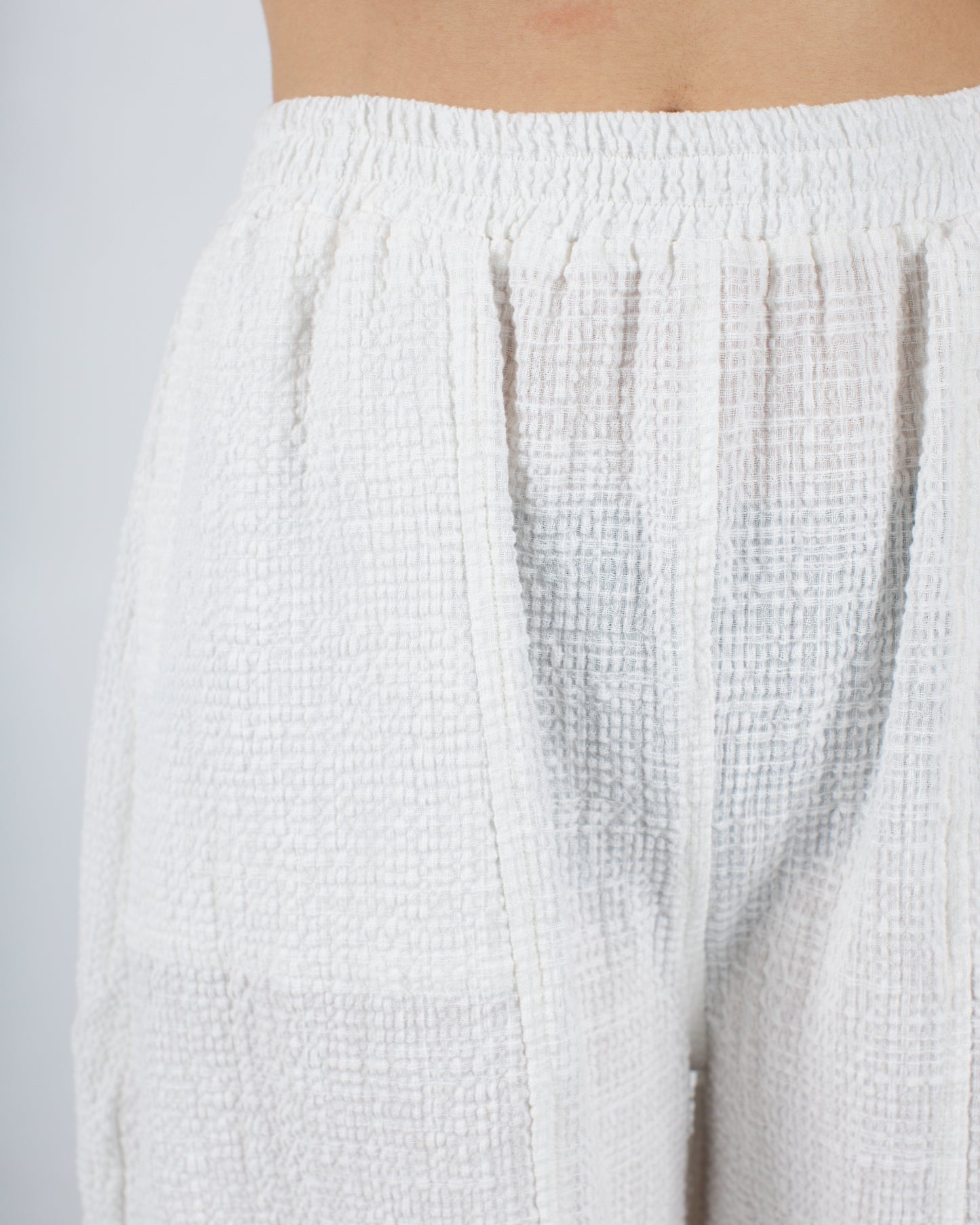 Abe Pant, White Seersucker Deadstock