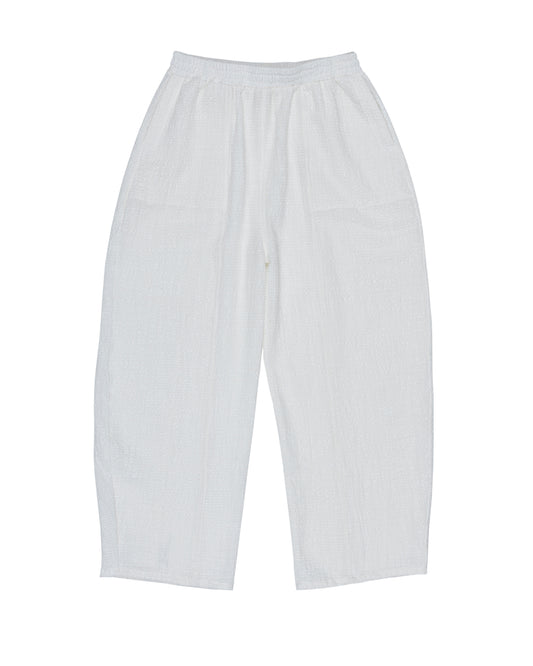 Abe Pant, White Seersucker Deadstock