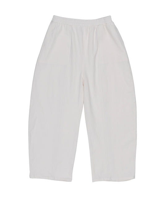 Abe Pant, Cream Cotton-Linen Deadstock