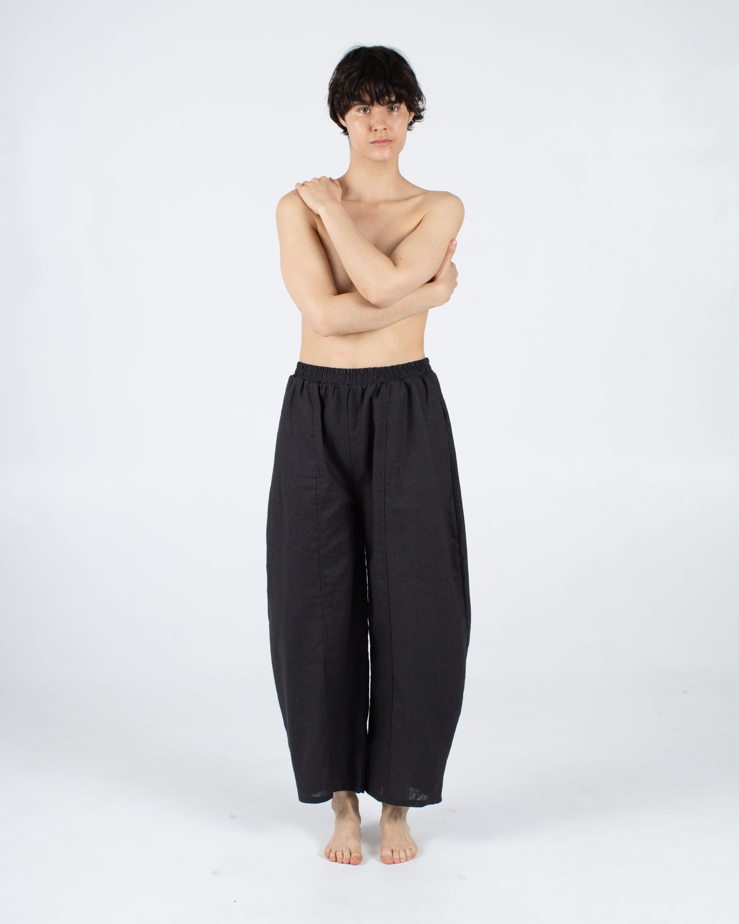 Abe Pant, Black Linen Deadstock