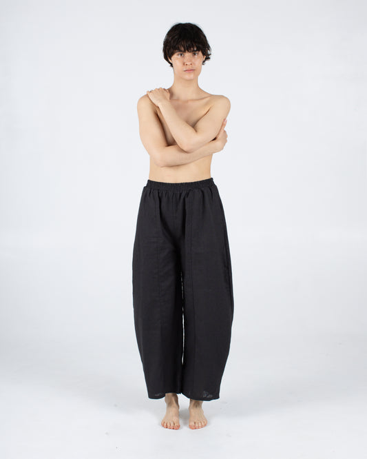 Abe Pant, Black Linen Deadstock