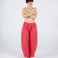 Abe Pant, Cherry Cotton-Linen Deadstock