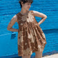 Andre Dress, Brown Flower Dot Print