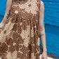 Andre Dress, Brown Flower Dot Print
