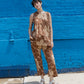 Andre Dress, Brown Flower Dot Print