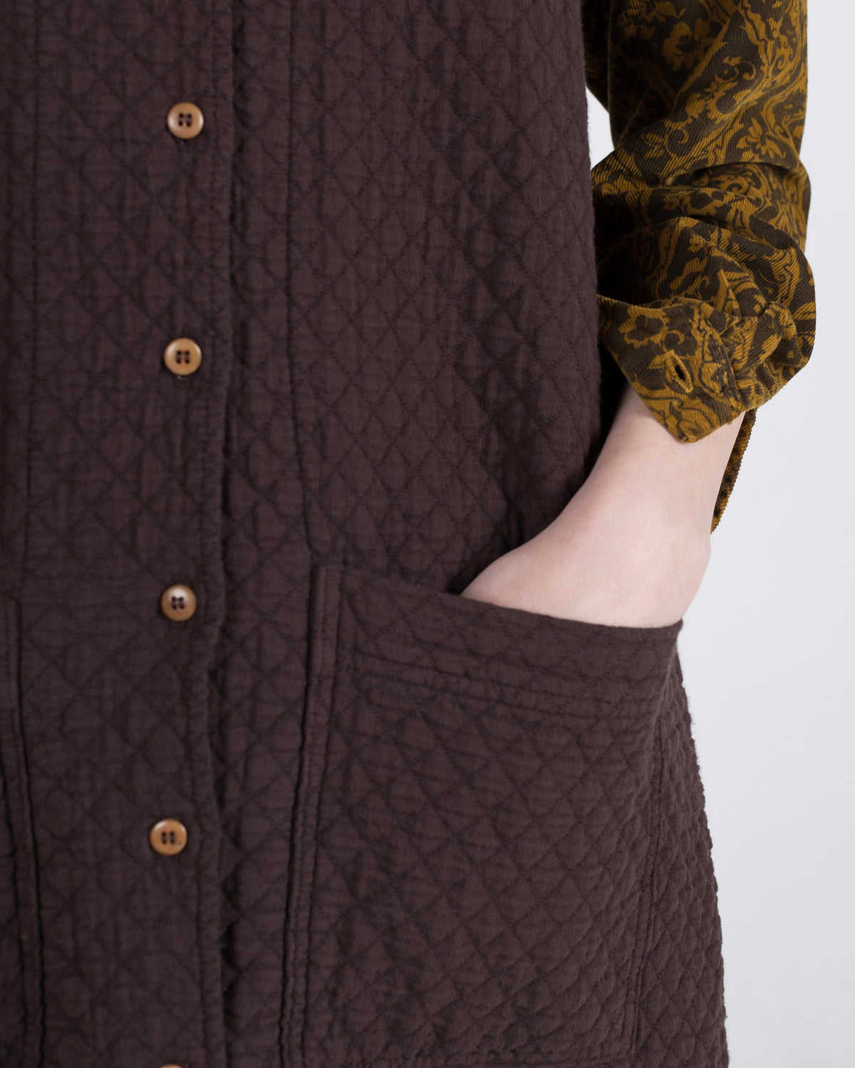 Quilted Audrey Dress, Earth