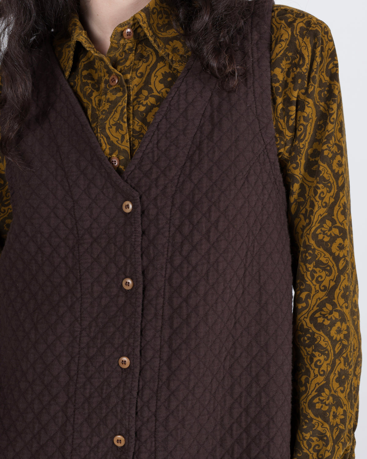 Quilted Audrey Dress, Earth