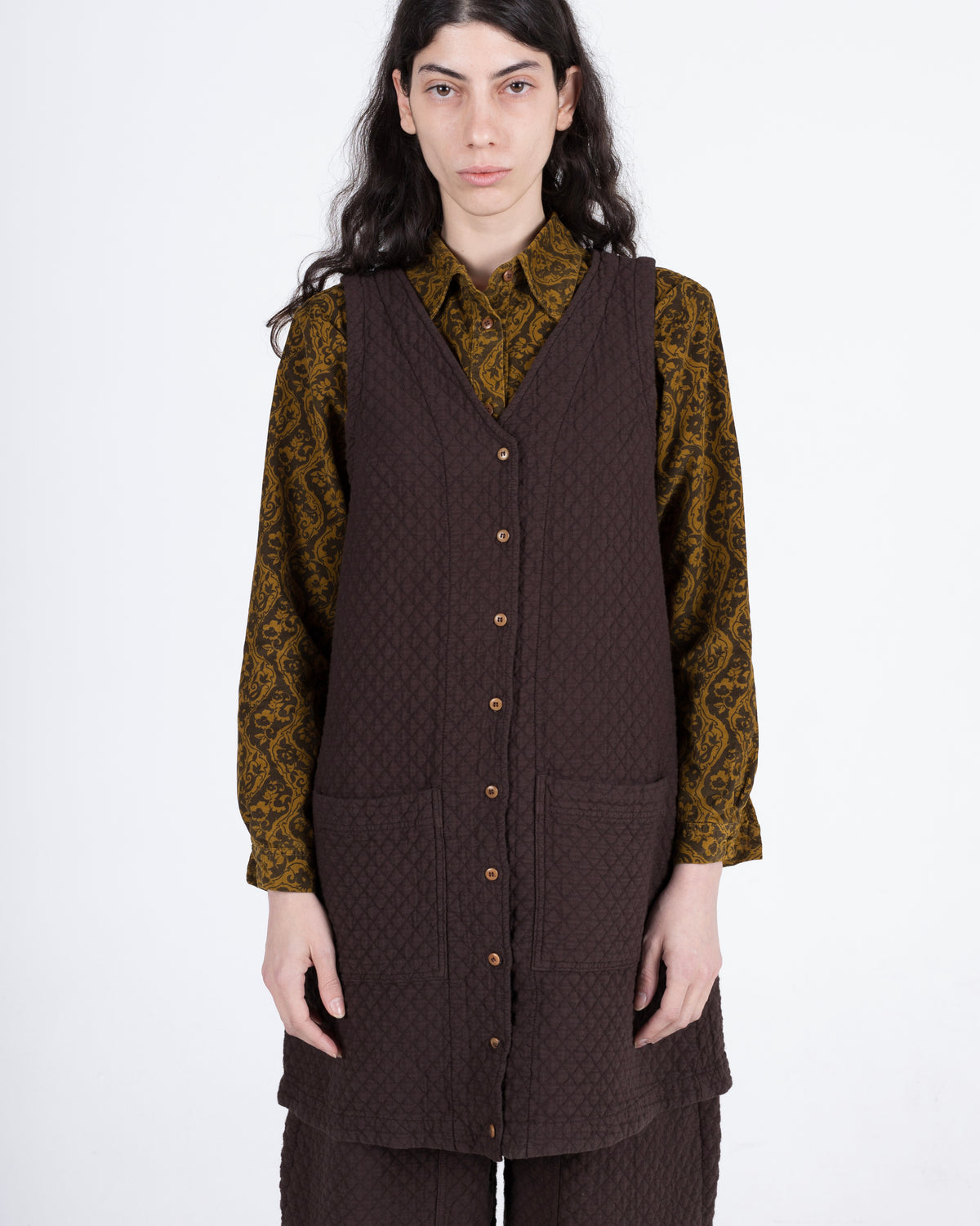 Quilted Audrey Dress, Earth