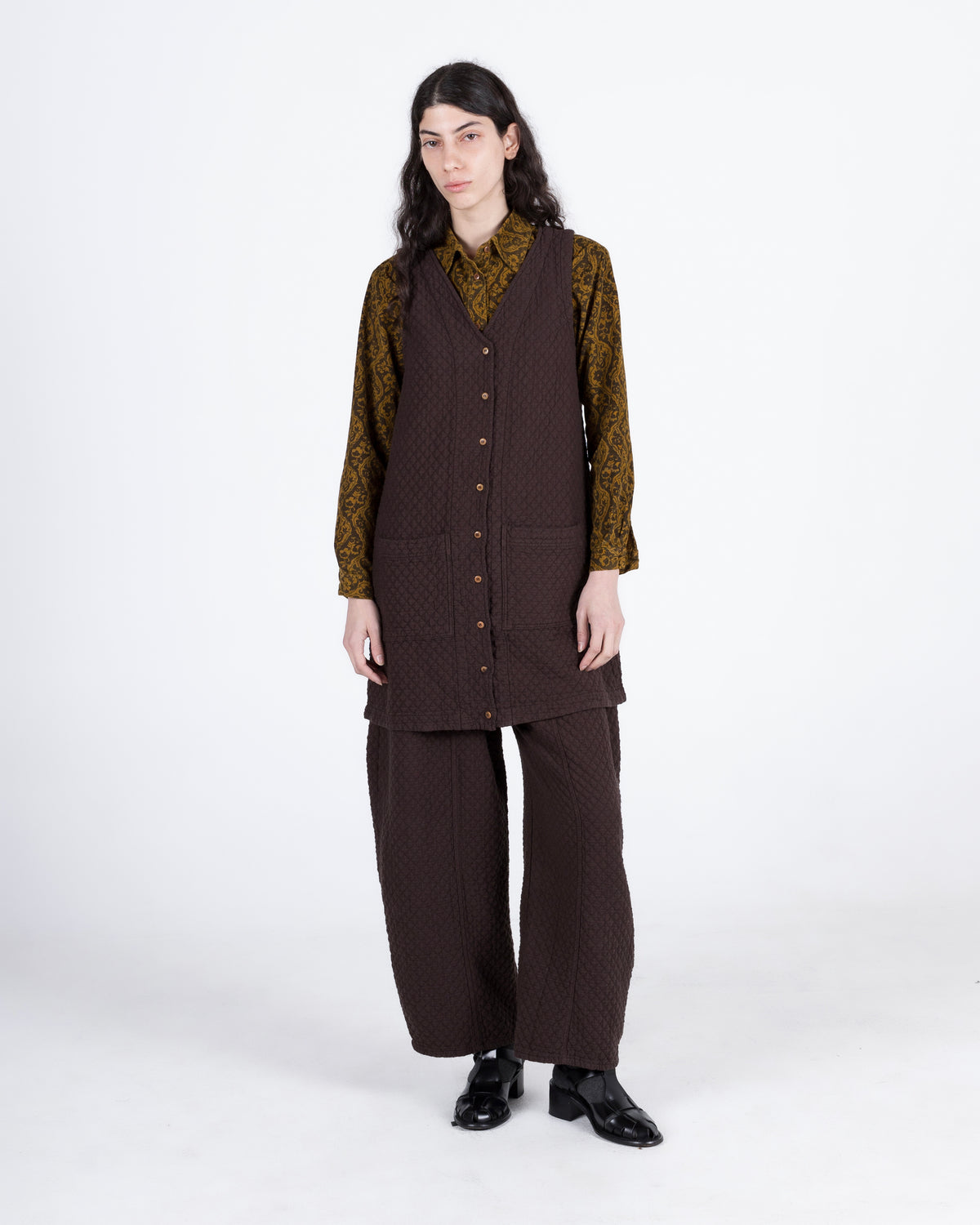 Quilted Audrey Dress, Earth