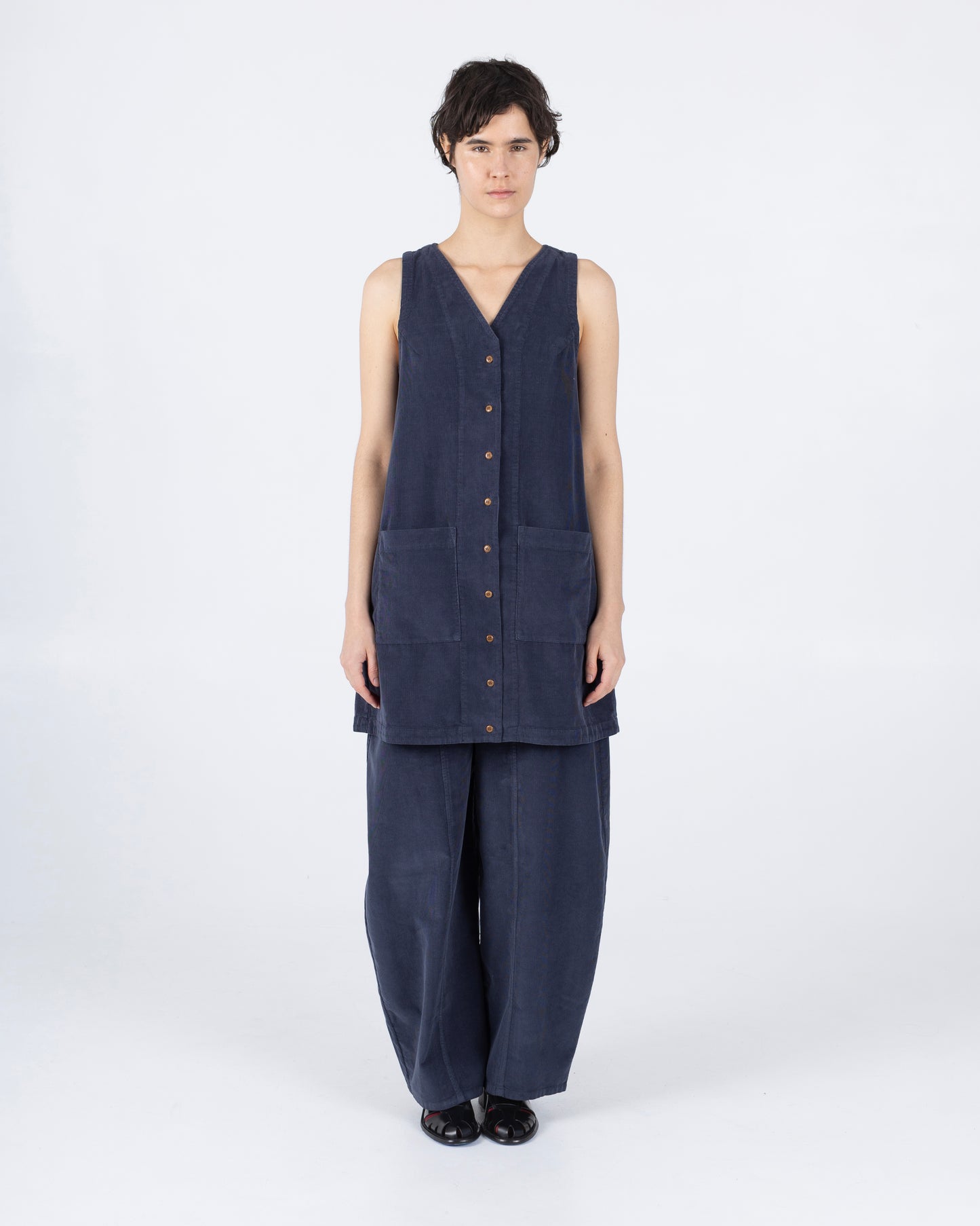 Audrey Dress, Navy Cord