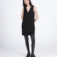 Quilted Audrey Dress, Washed Black