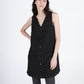 Quilted Audrey Dress, Washed Black