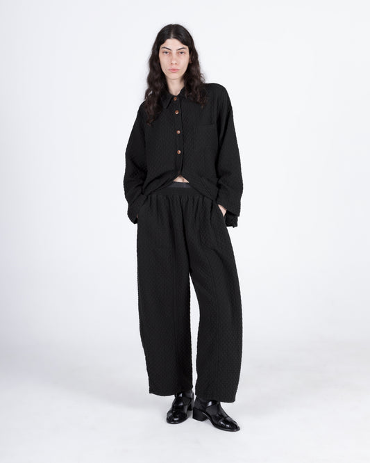 Quilted Abe Pant, Washed Black