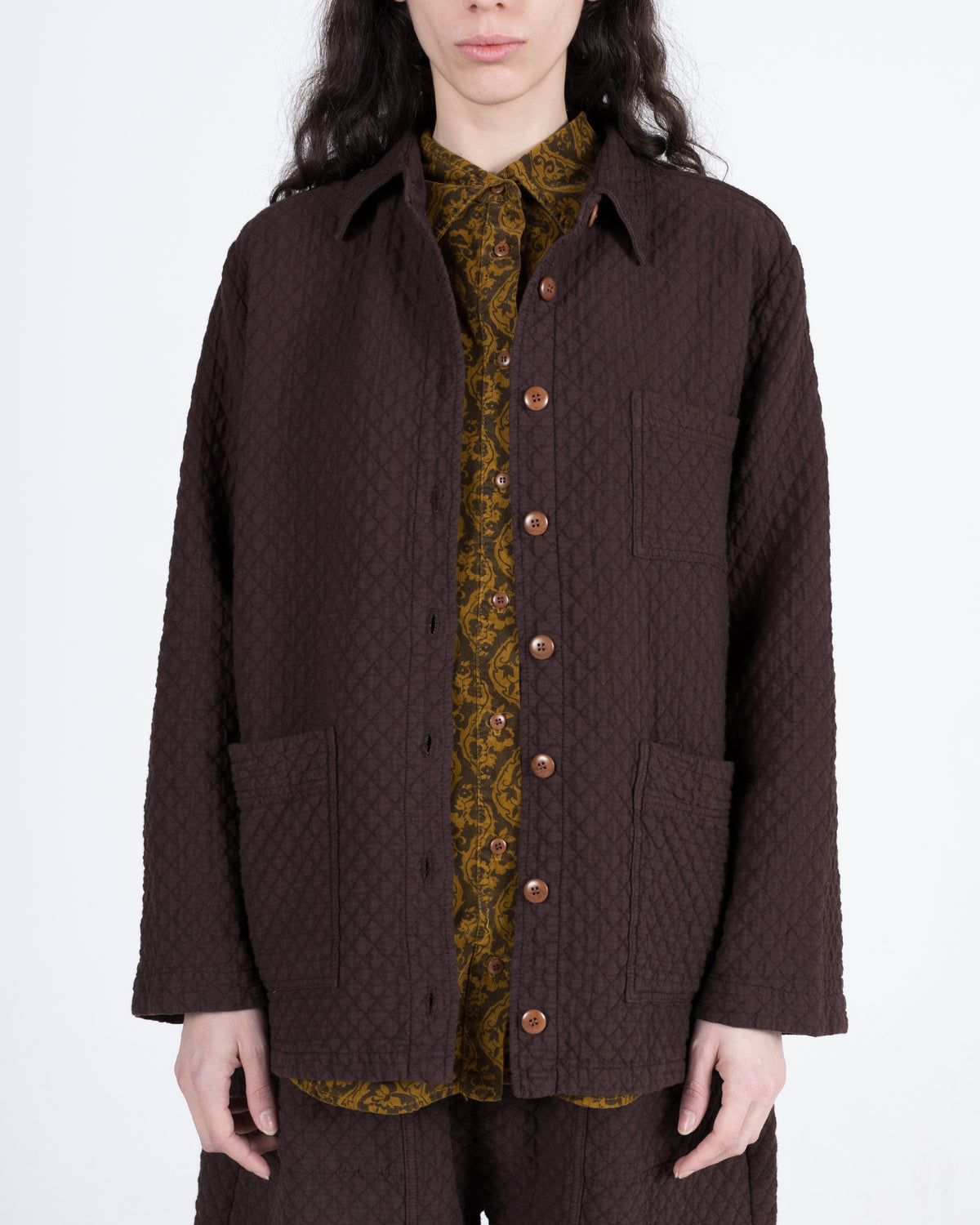 Quilted Melvin Shirt, Earth