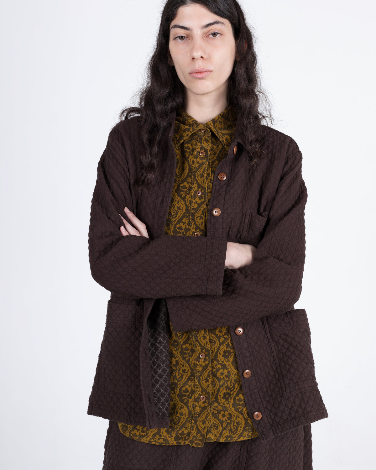 Quilted Melvin Shirt, Earth
