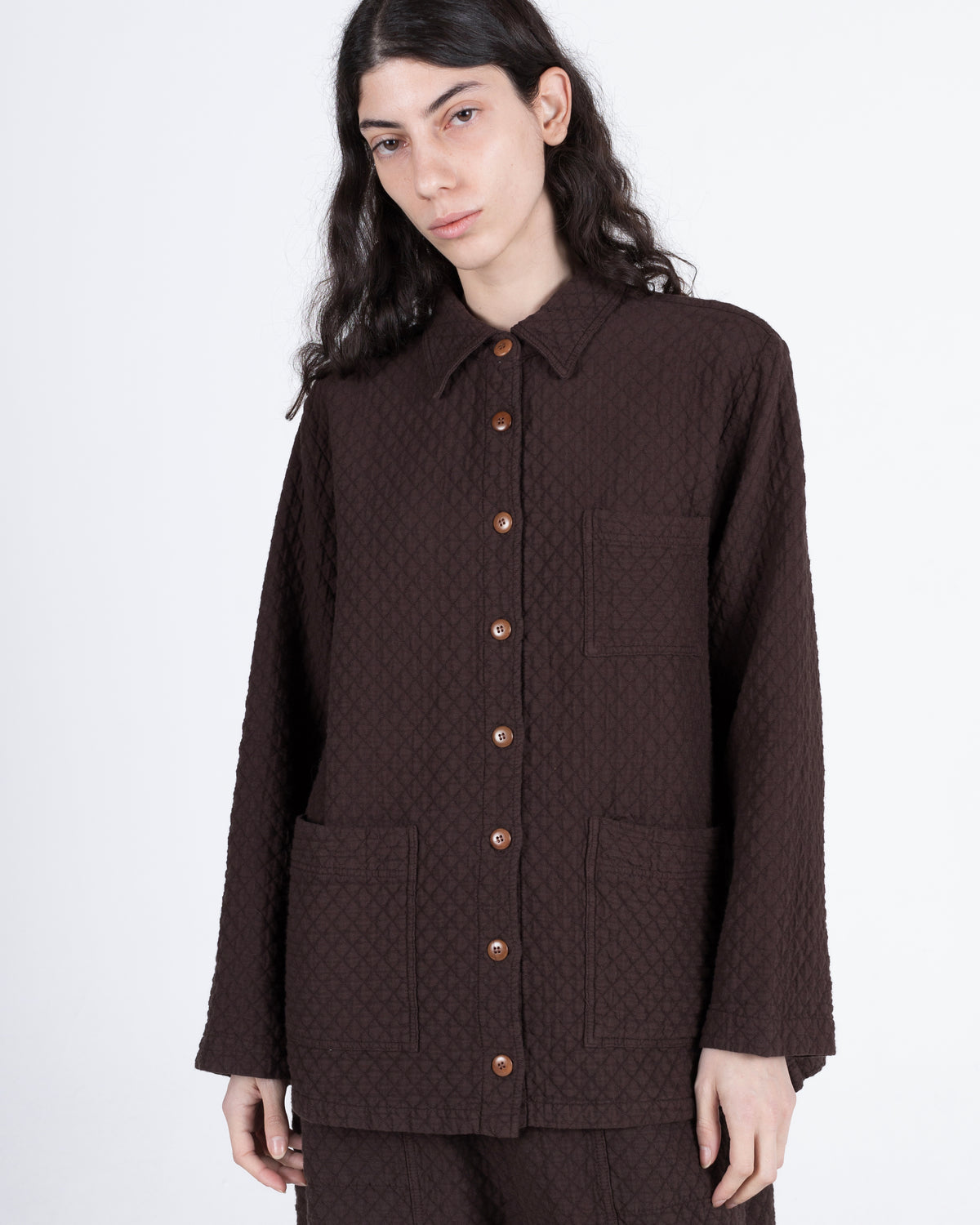 Quilted Melvin Shirt, Earth