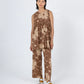 Andre Dress, Brown Flower Dot Print