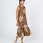 Pook Dress, Brown Flower Dot Print