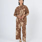 Talia Shirt, Brown Dot Flower Print