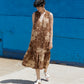 Pook Dress, Brown Flower Dot Print