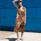 Pook Dress, Brown Flower Dot Print
