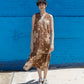 Pook Dress, Brown Flower Dot Print