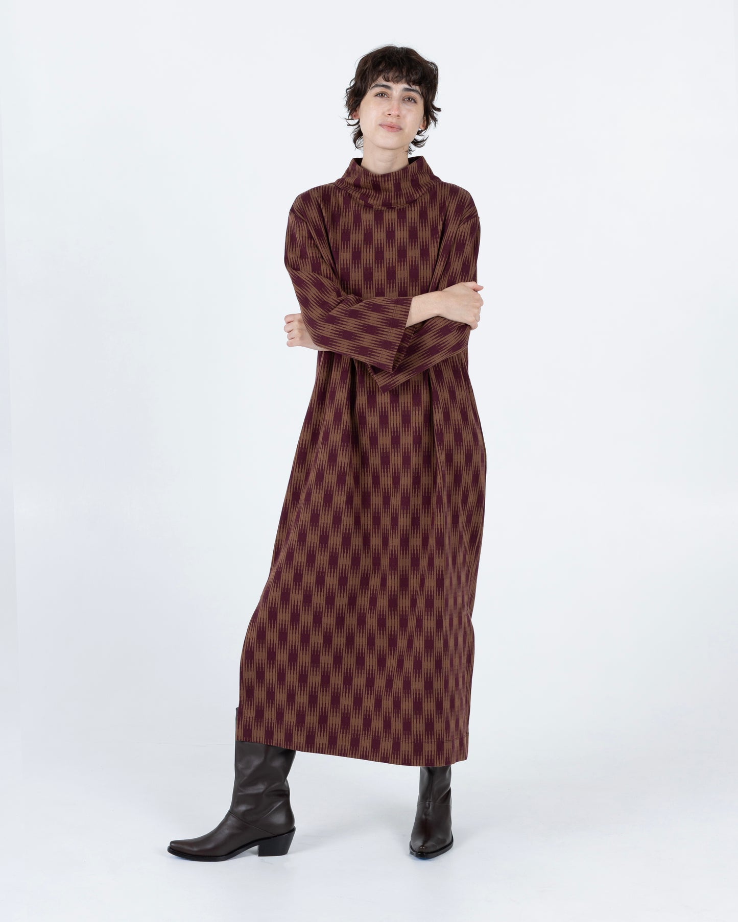 Soliel Dress, Ombre Checks Jersey