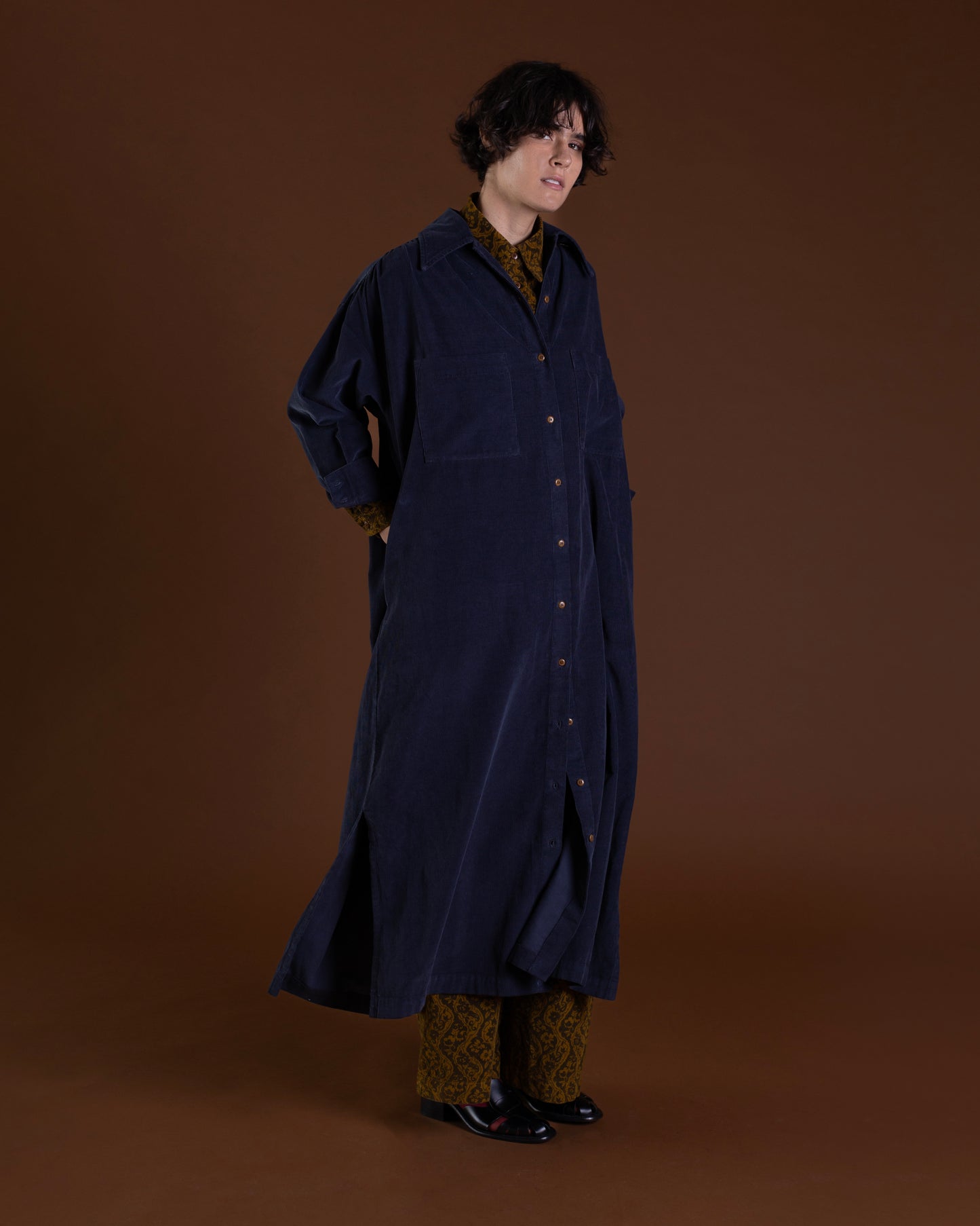 Talia Maxi Dress, Navy Cord