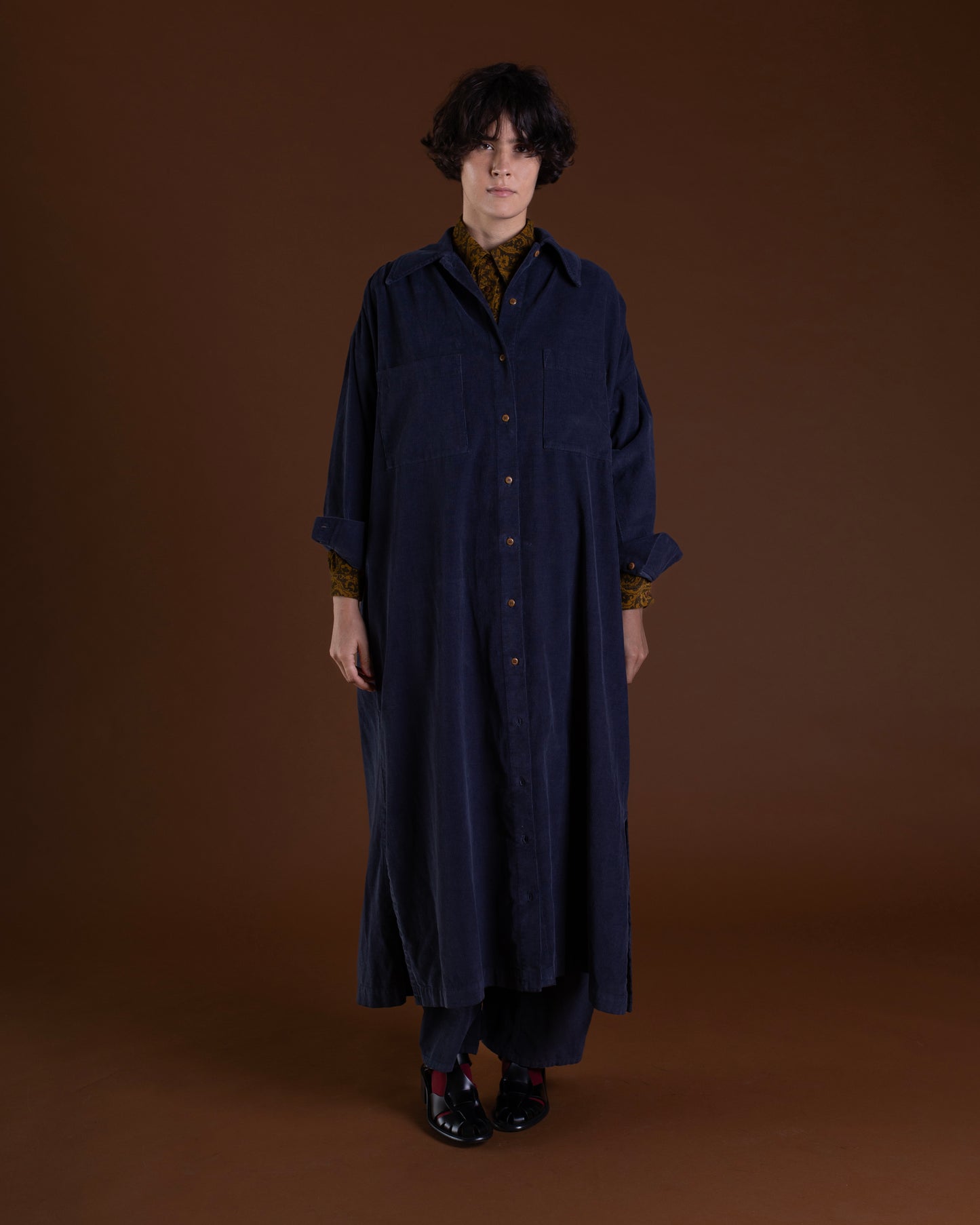 Talia Maxi Dress, Navy Cord