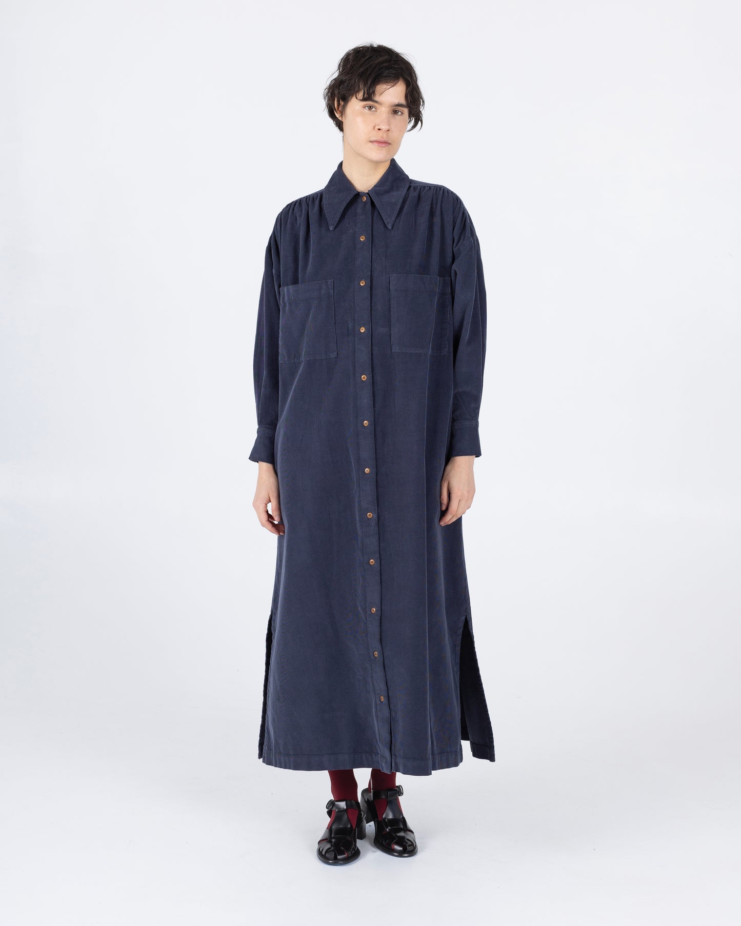 Talia Maxi Dress, Navy Cord