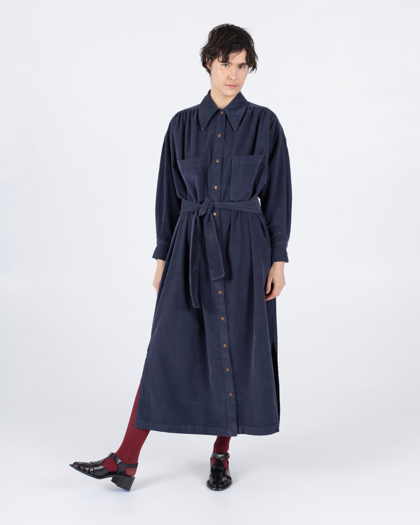 Talia Maxi Dress, Navy Cord