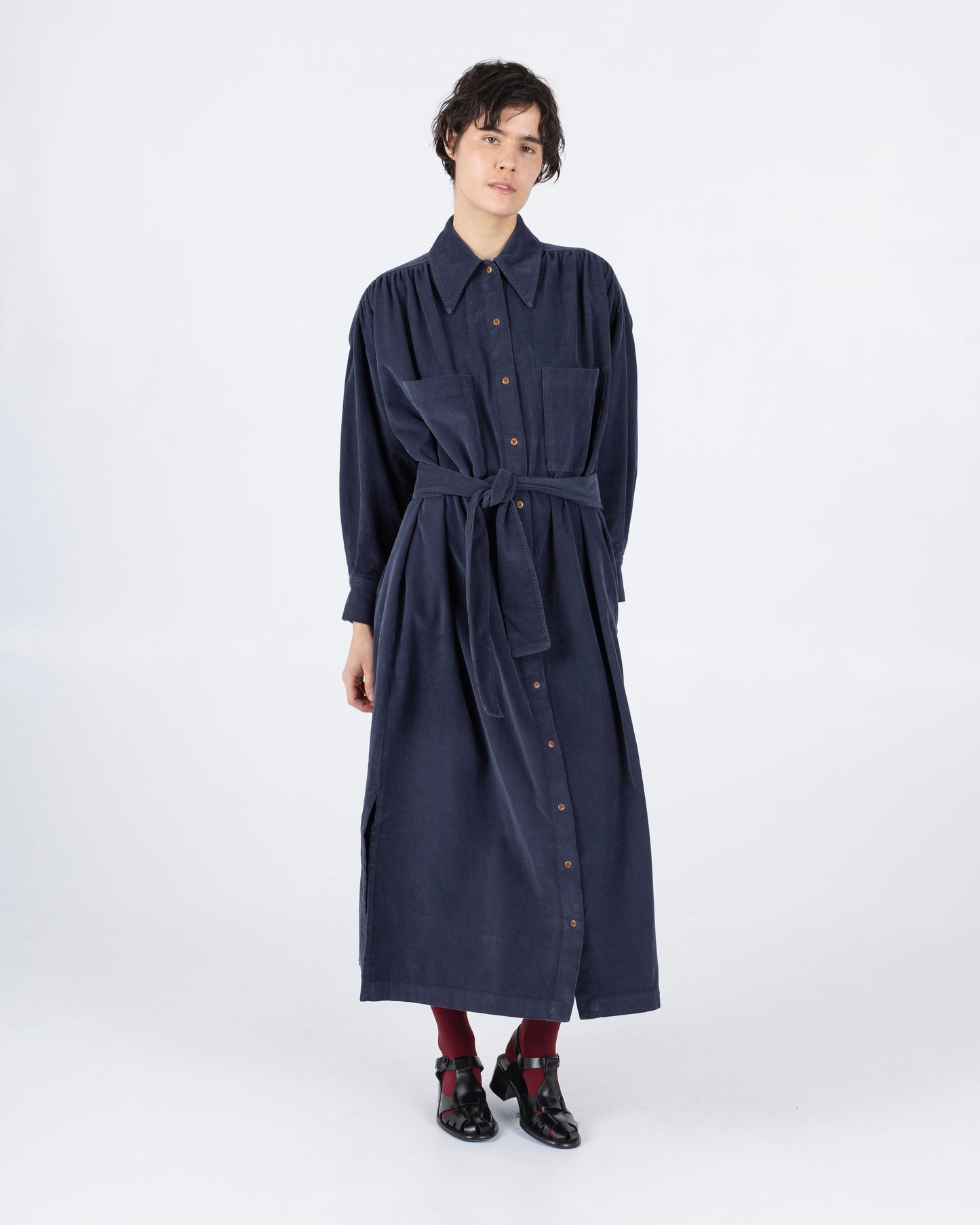 Talia Maxi Dress, Navy Cord