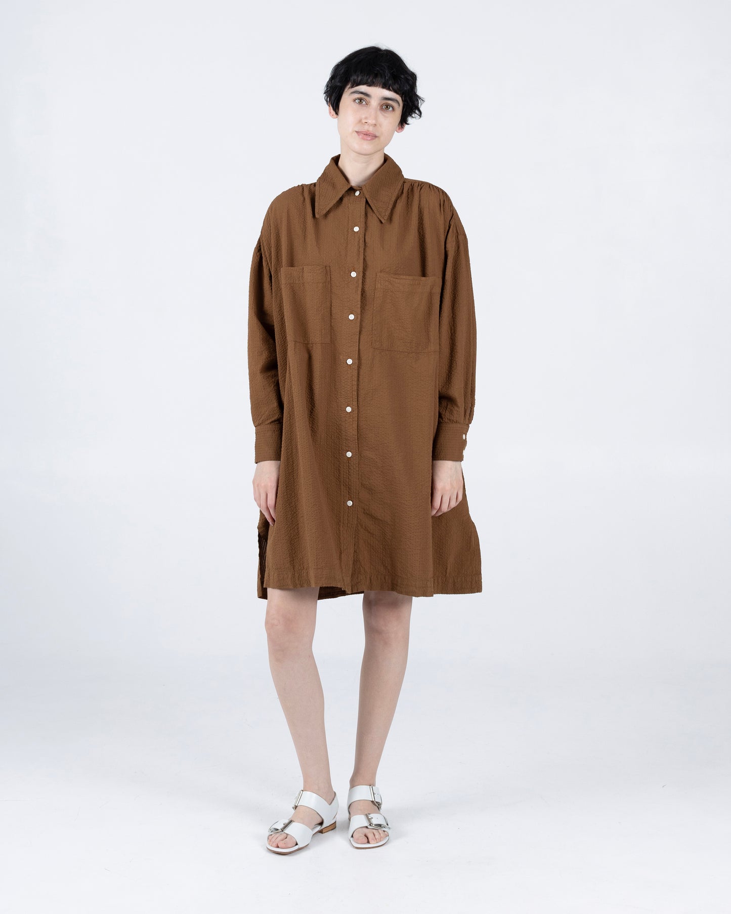 Talia Mini Dress, Dachshund Seersucker