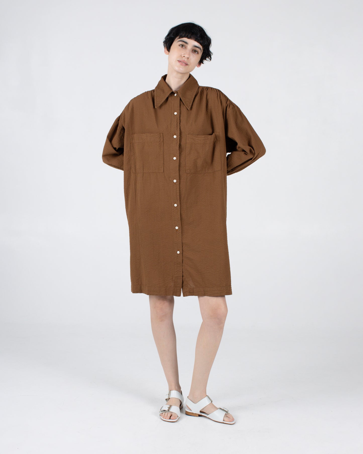 Talia Mini Dress, Dachshund Seersucker