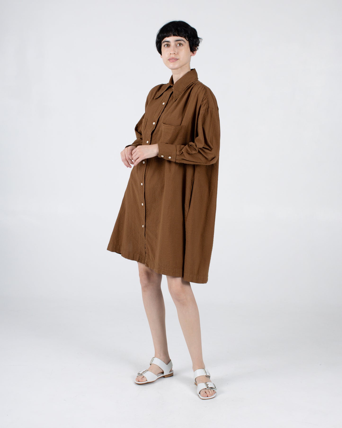 Talia Mini Dress, Dachshund Seersucker