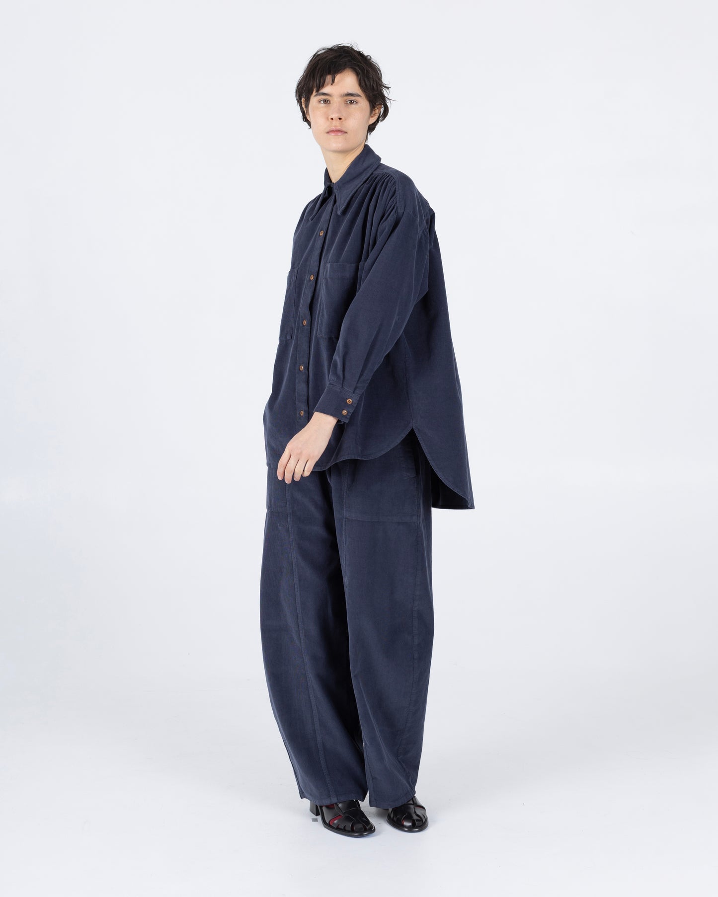 Talia Shirt, Navy Cord