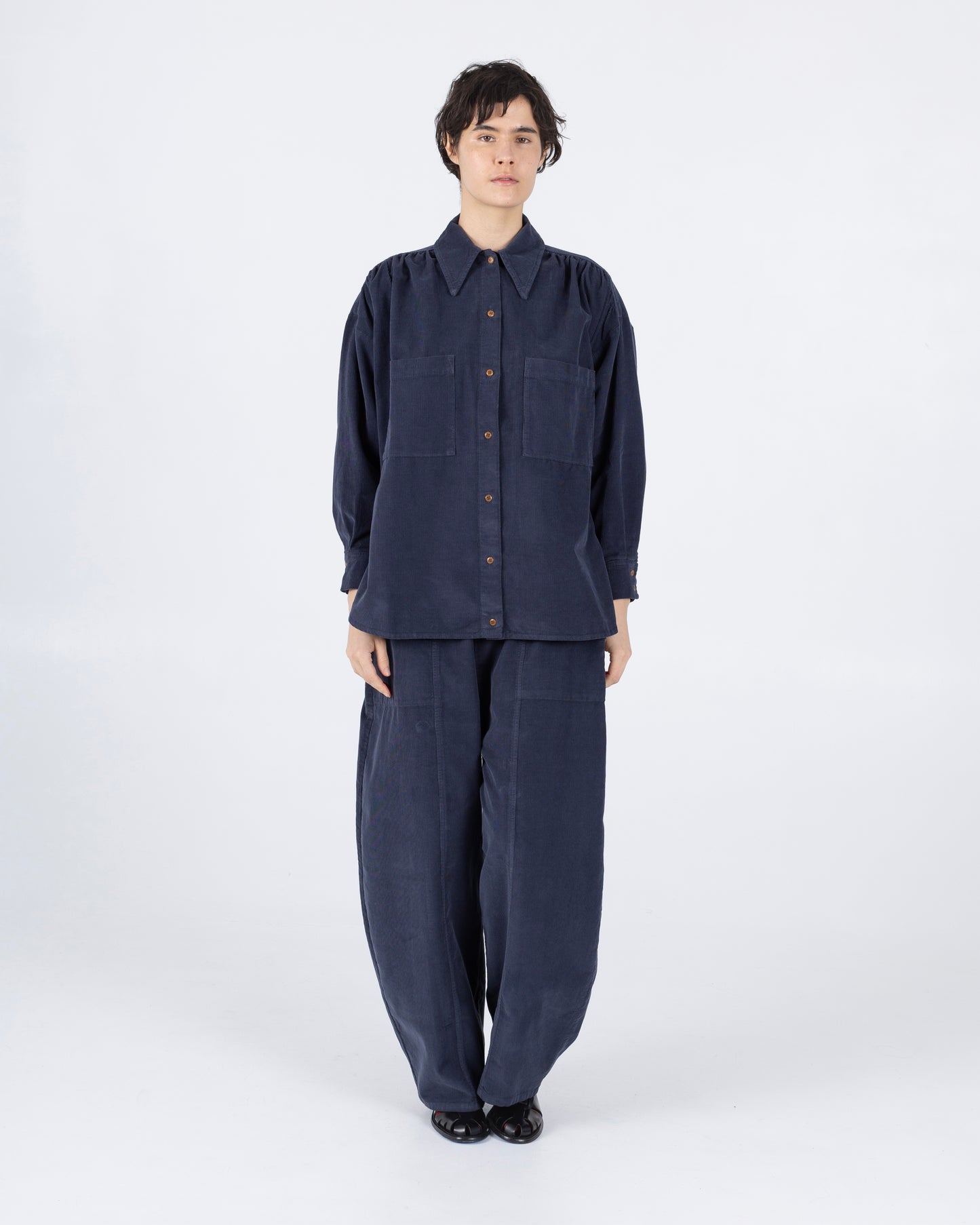 Talia Shirt, Navy Cord
