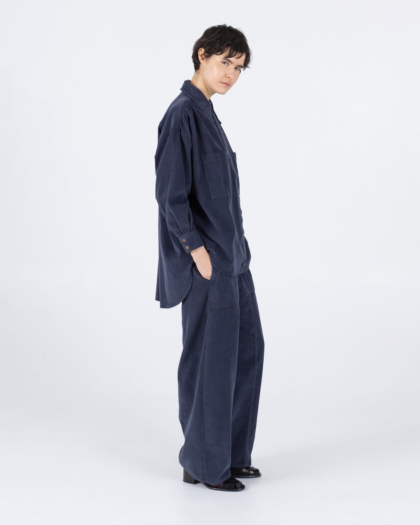 Talia Shirt, Navy Cord