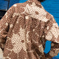 Talia Shirt, Brown Dot Flower Print