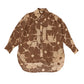 Talia Shirt, Brown Dot Flower Print