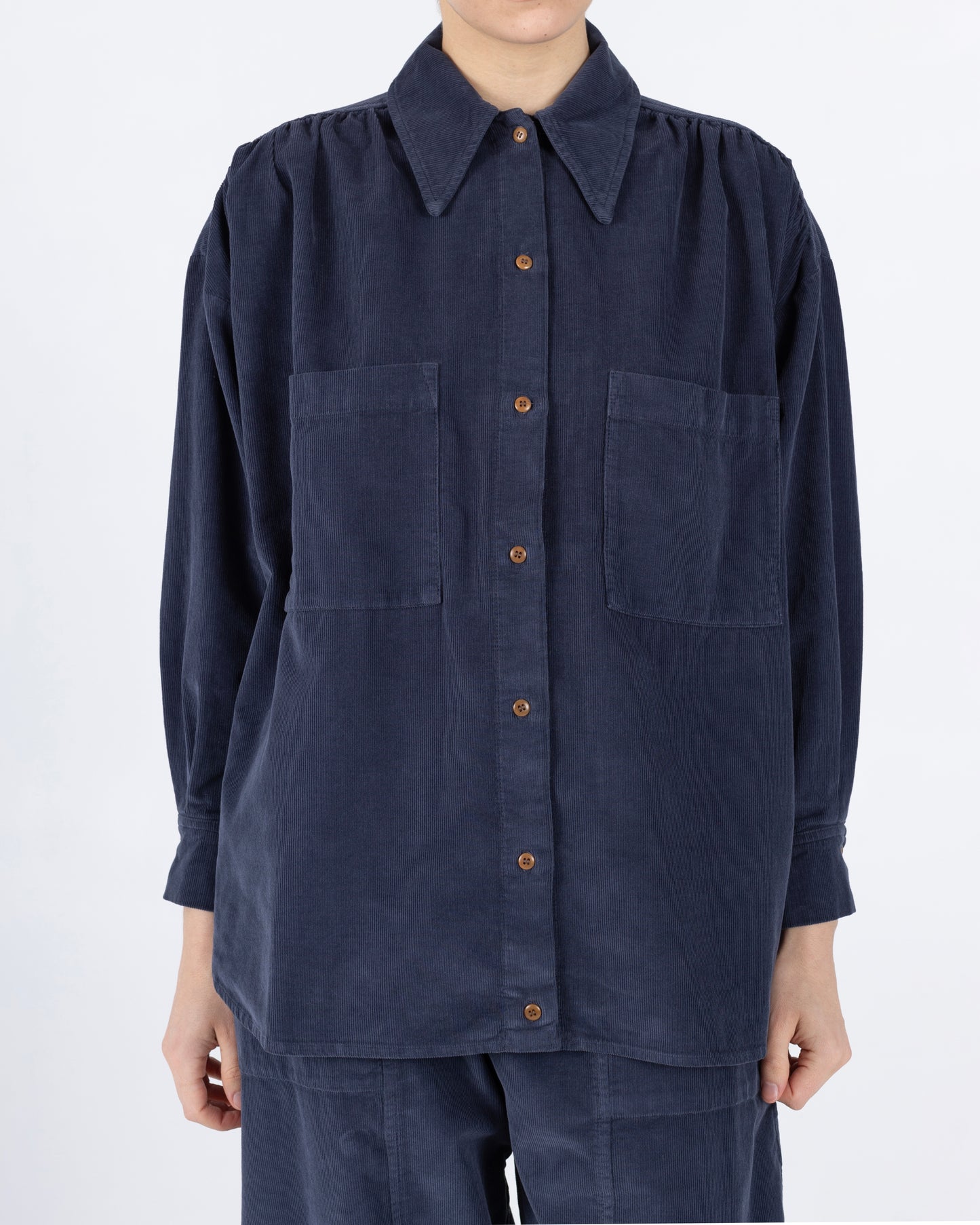 Talia Shirt, Navy Cord