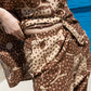 Talia Shirt, Brown Dot Flower Print