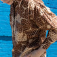 Talia Shirt, Brown Dot Flower Print