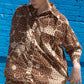 Talia Shirt, Brown Dot Flower Print