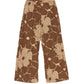 Yoshi Pant, Brown Flower Dot Print